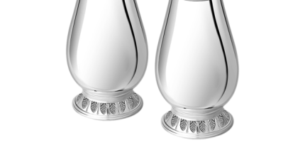 Salt and pepper shaker set Malmaison Silver plated