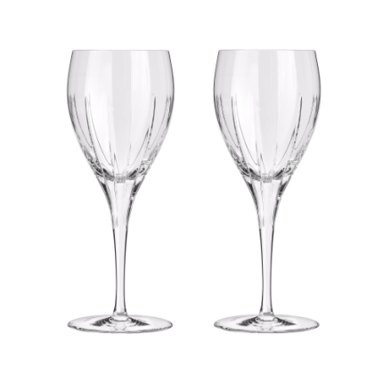 christofle white wine crystal glasses -  set of 2 1