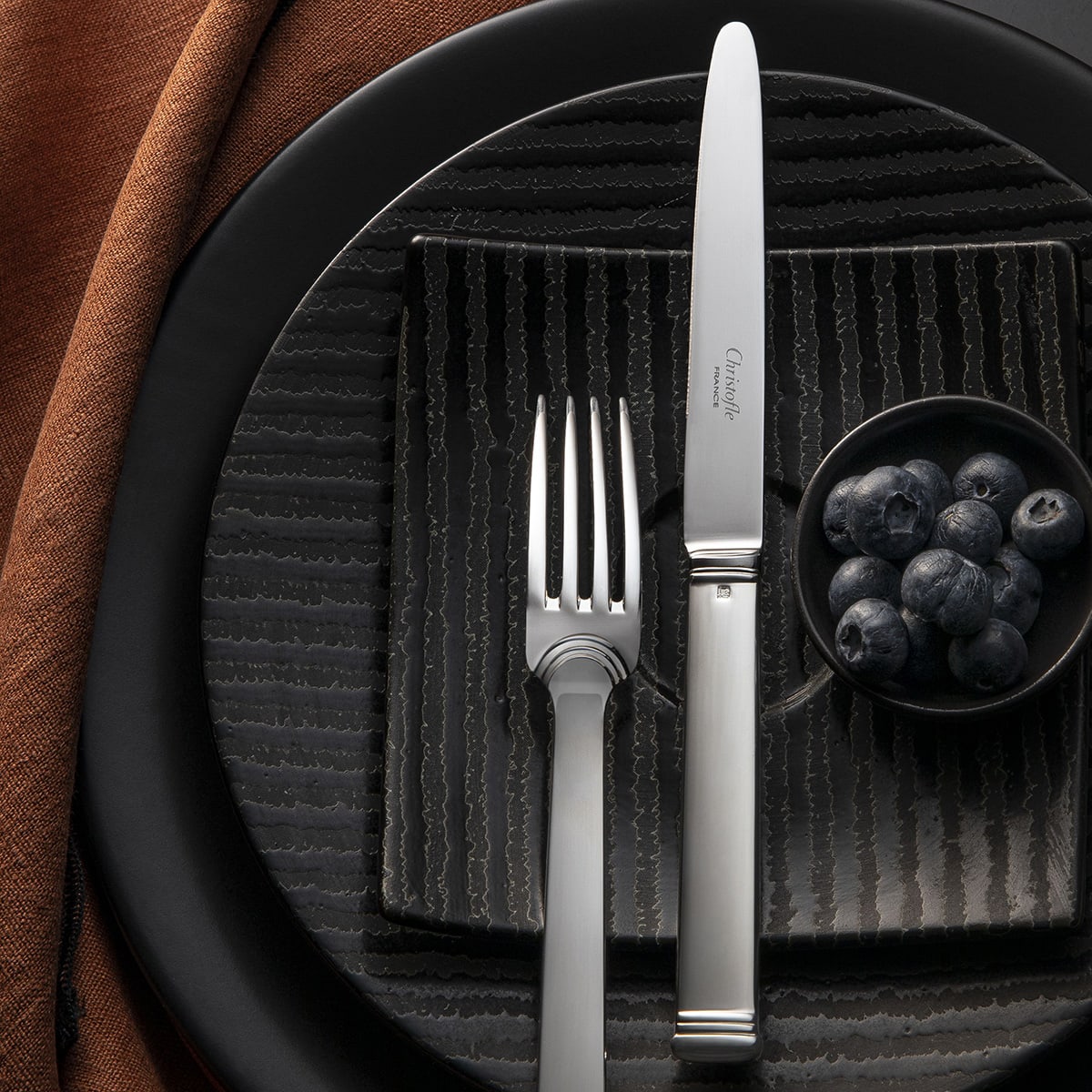 christofle silver-plated dinner knife 3