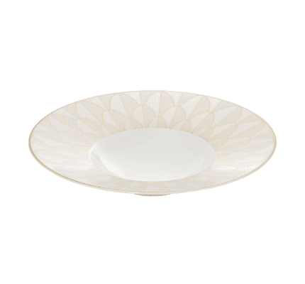 christofle porcelain large rim plate gold finish 1