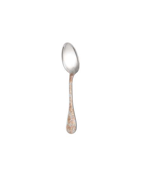 Partially Gilded Rose Gold Dessert Spoon