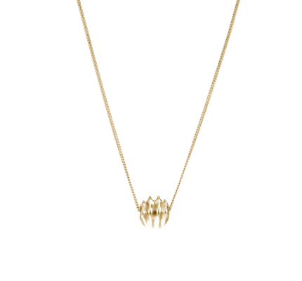 christofle sterling silver gilded 24 carats pendant necklace  3