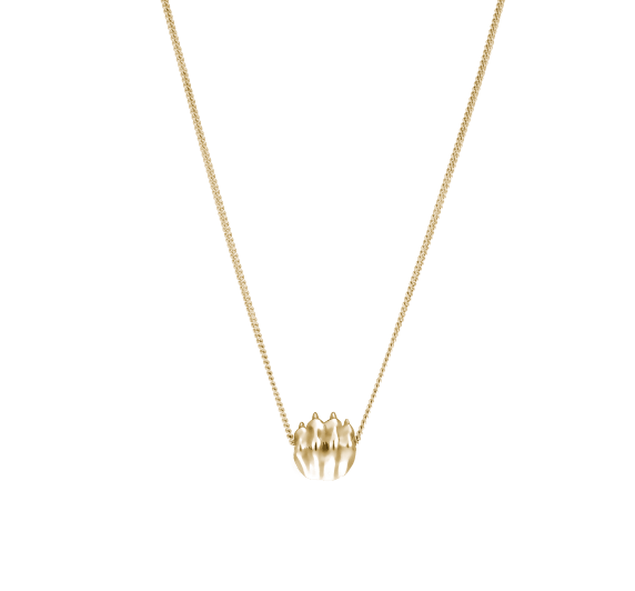 christofle sterling silver gilded 24 carats pendant necklace  3