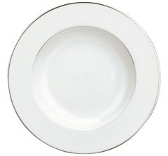 christofle rimmed soup bowl albi  porcelain 1