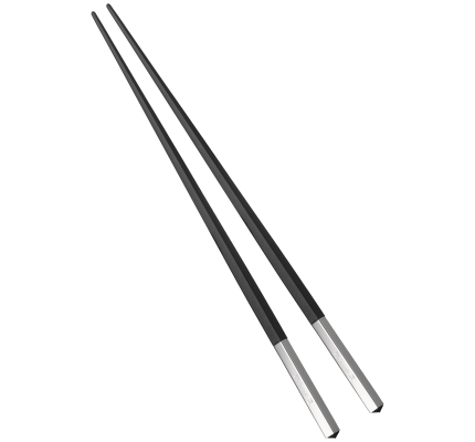 christofle paires de baguettes japonaises noires 1