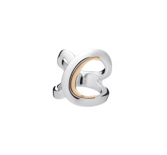 christofle sterling silver and gilted rose gold ring 1