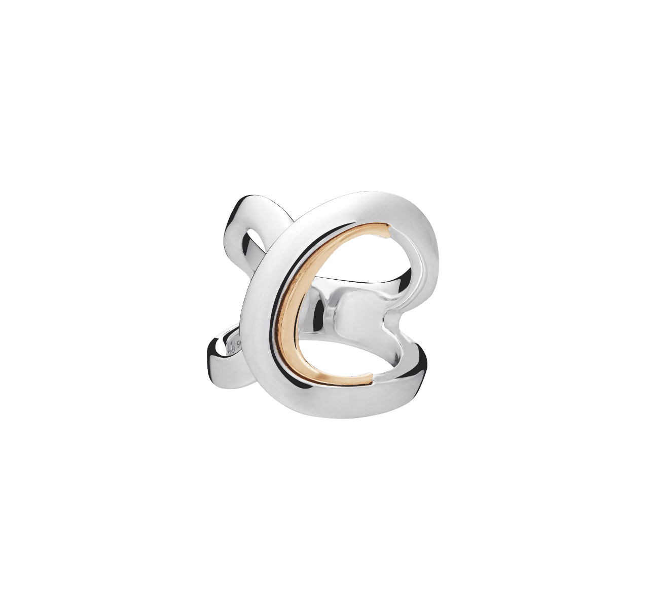 christofle bague en argent massif et vermeil rose 1