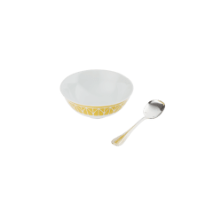 Frosted Lemon set Gigi Malmaison Riviera - ice cream spoon and bowl