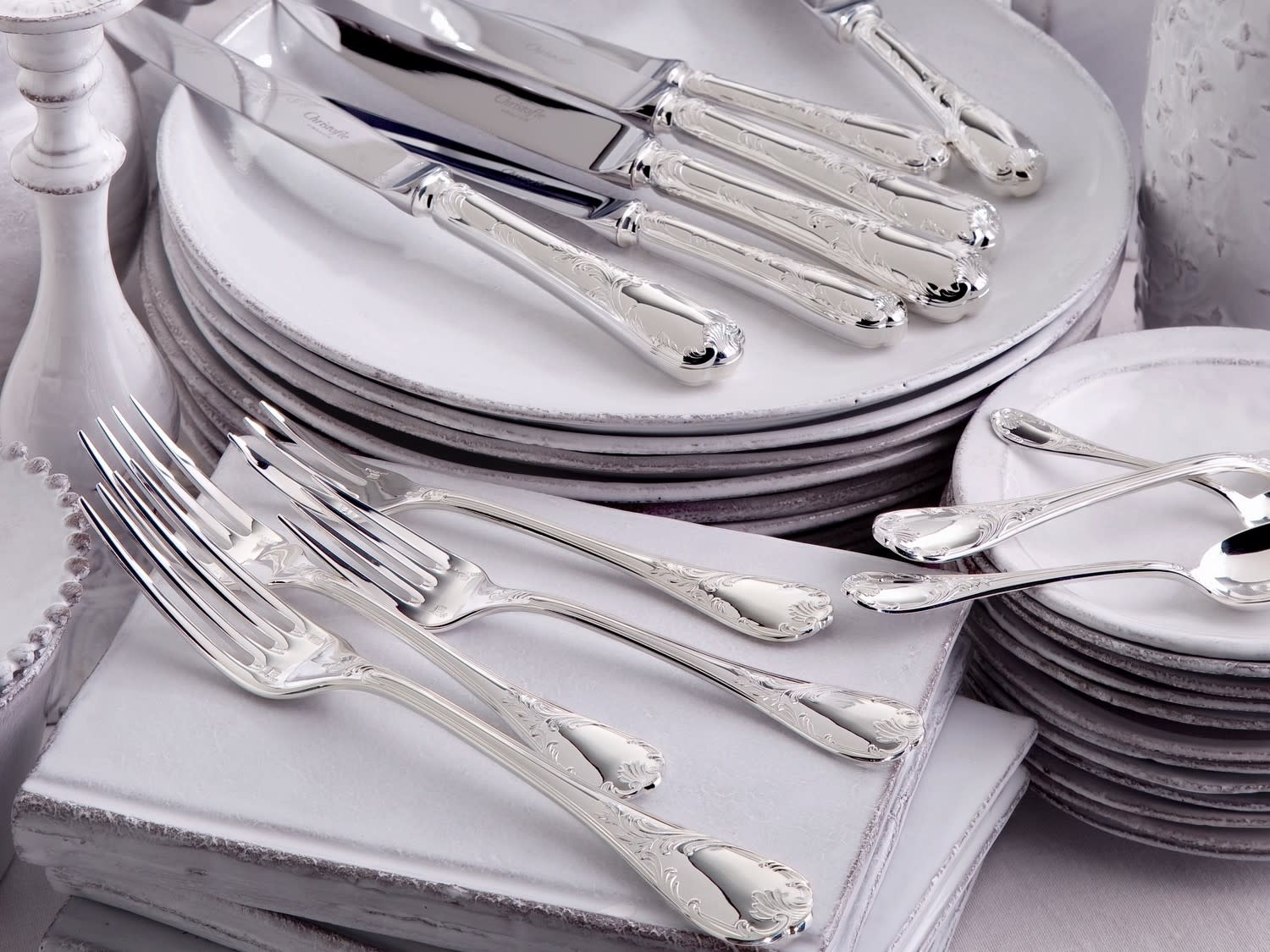 christofle flatware set for 6 people (36 pieces) marly  silver plated 2