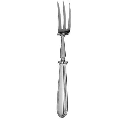 christofle carving fork perles  silver plated 1