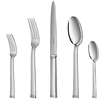christofle 110 piece silver-plated flatware set with chest 1