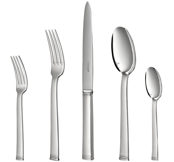 christofle 110 piece silver-plated flatware set with chest 1