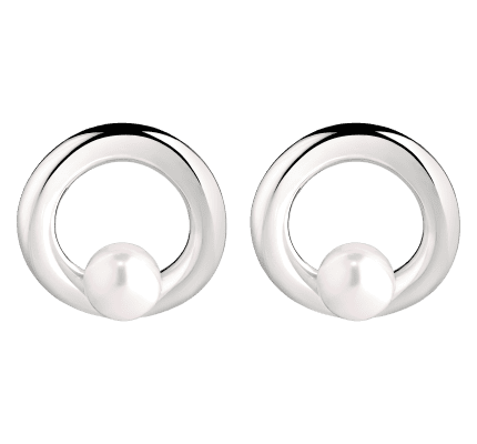 christofle pearl and sterling silver earrings 1