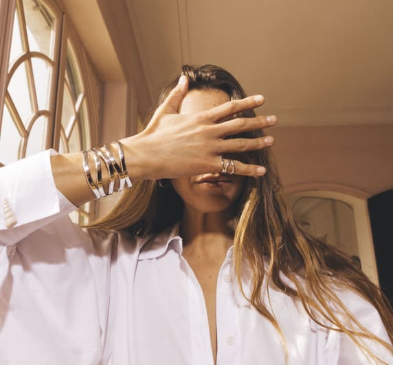 christofle sterling silver rivage cuff   4