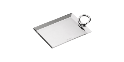 christofle business card tray vertigo  silver plated 1