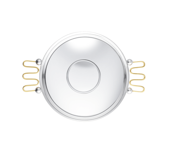 christofle silver-plated centerpiece with gilded handles 2