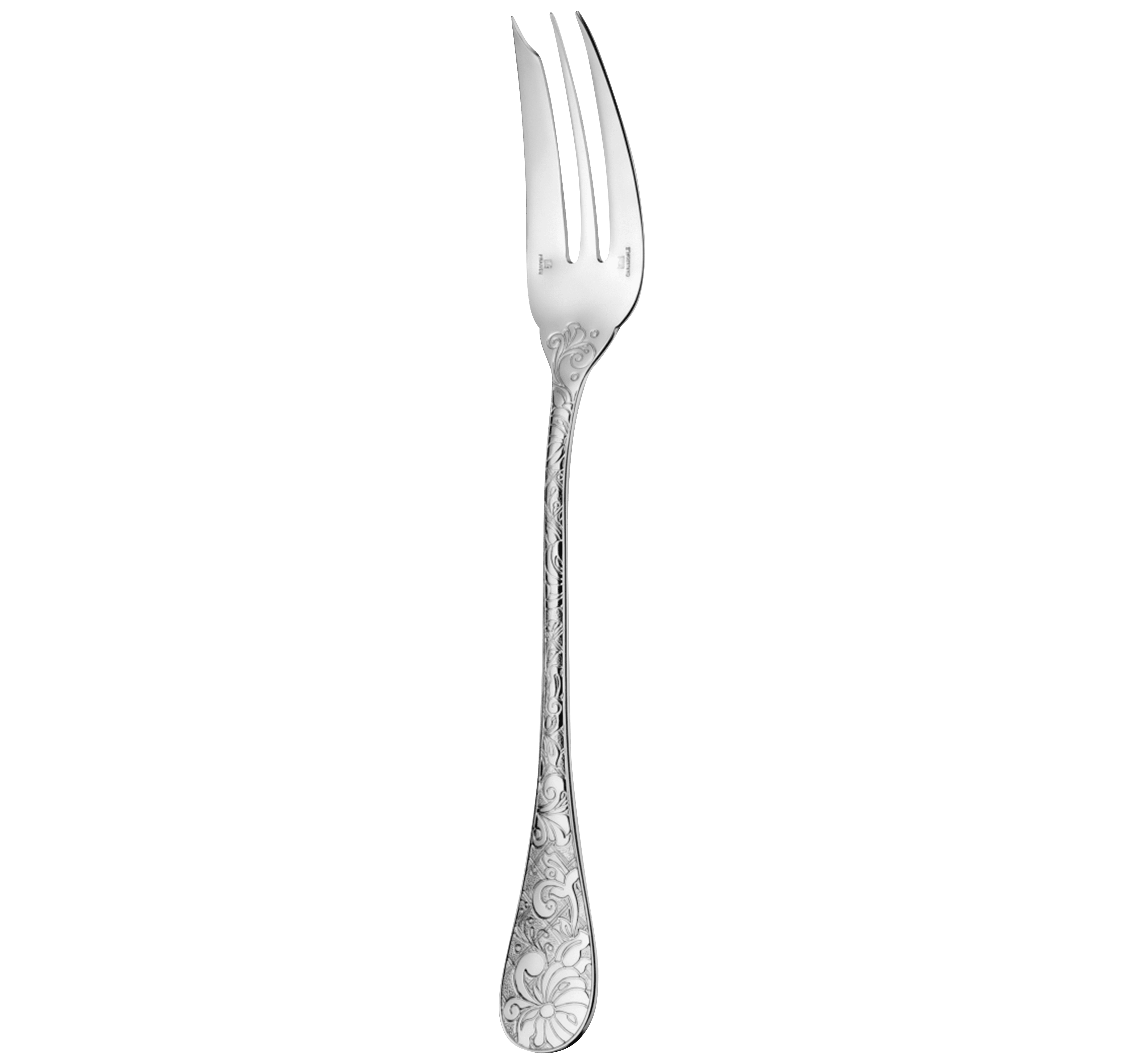 christofle fourchette à servir en argent massif 1