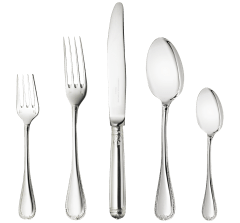 christofle individual place settings (5 pieces) malmaison  sterling sil 1
