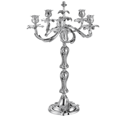 christofle candélabre 5 bougies en métal argenté 1
