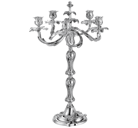 christofle five light candelabra silver plated 1