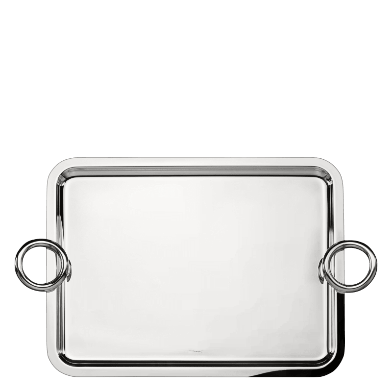 Cristofle Silver-Plated Tray 16 x 12 in Vertigo