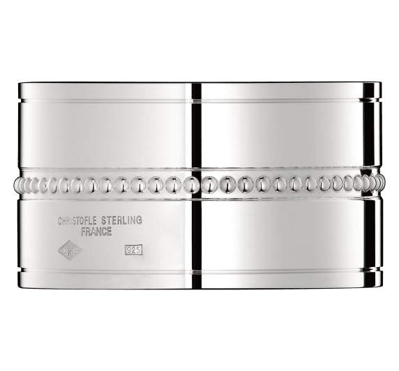 christofle napkin ring perles  sterling silver 1
