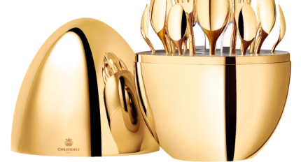 christofle 24 piece flatware set for 6 people in 24-carat gold gilded metal 0