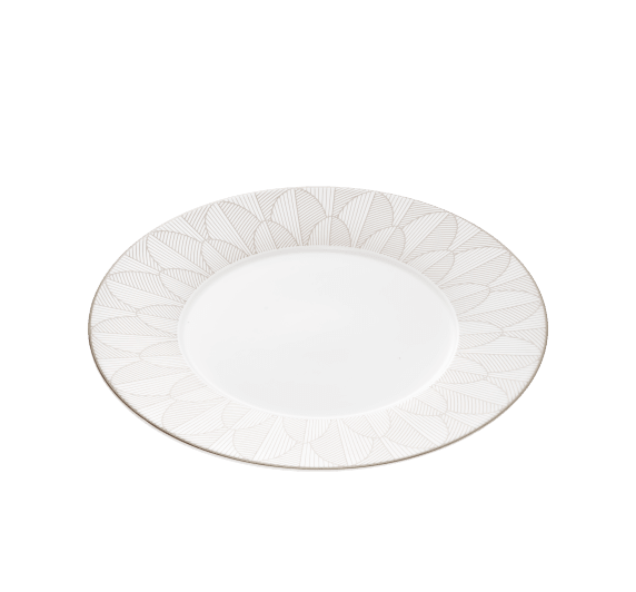 christofle porcelain dinner plate platinum finish 2