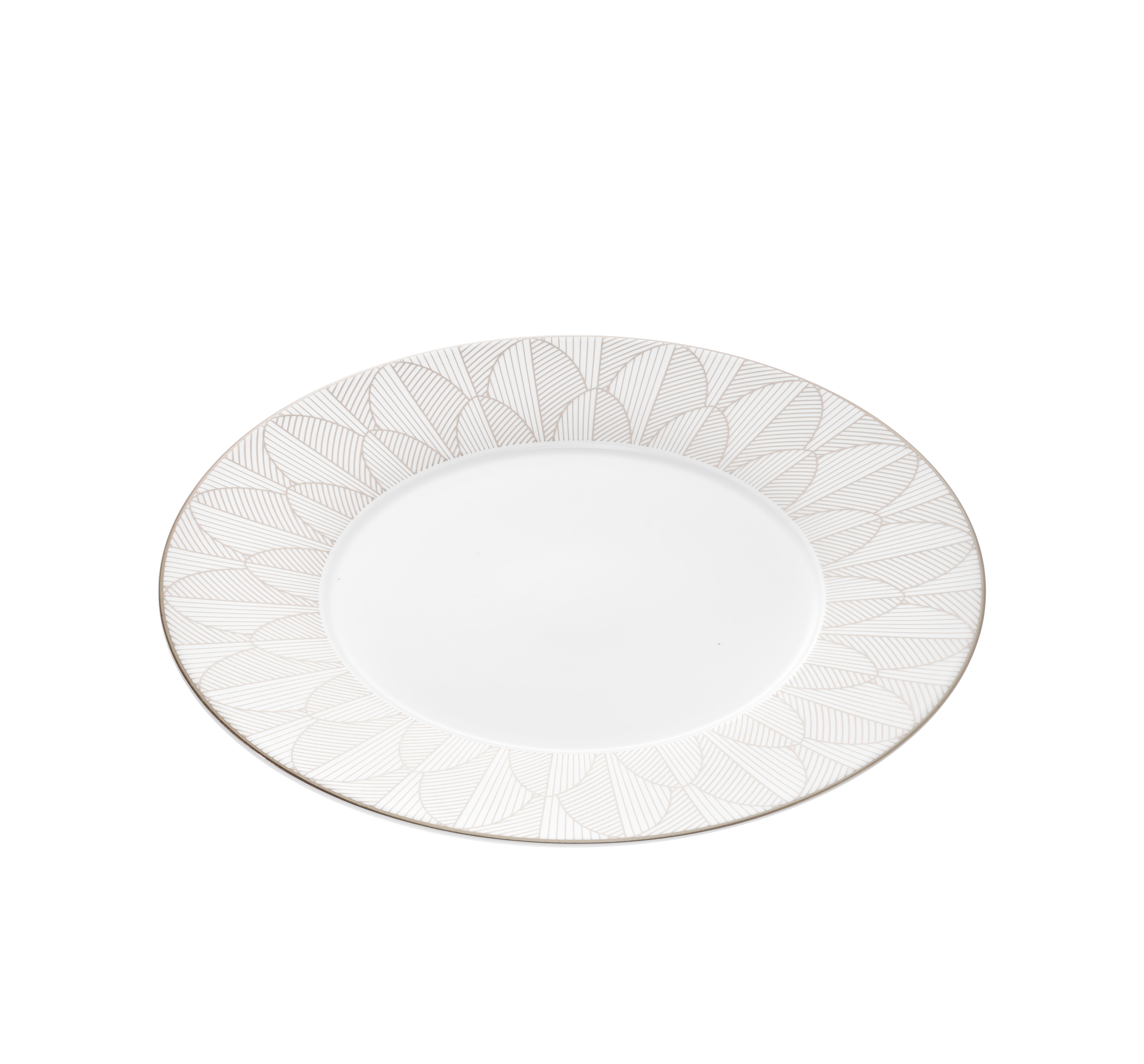 christofle porcelain dinner plate platinum finish 2