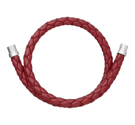 christofle duo complice red leather band for bracelet 1