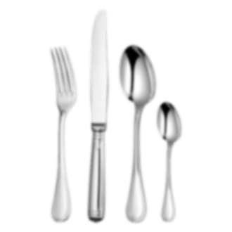 christofle 24-piece silver-plated flatware set with free chest 1