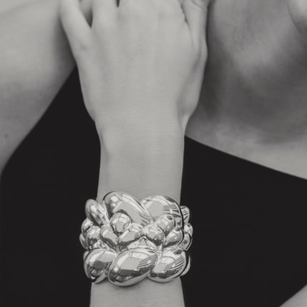 christofle bracelet manchette en argent massif 0