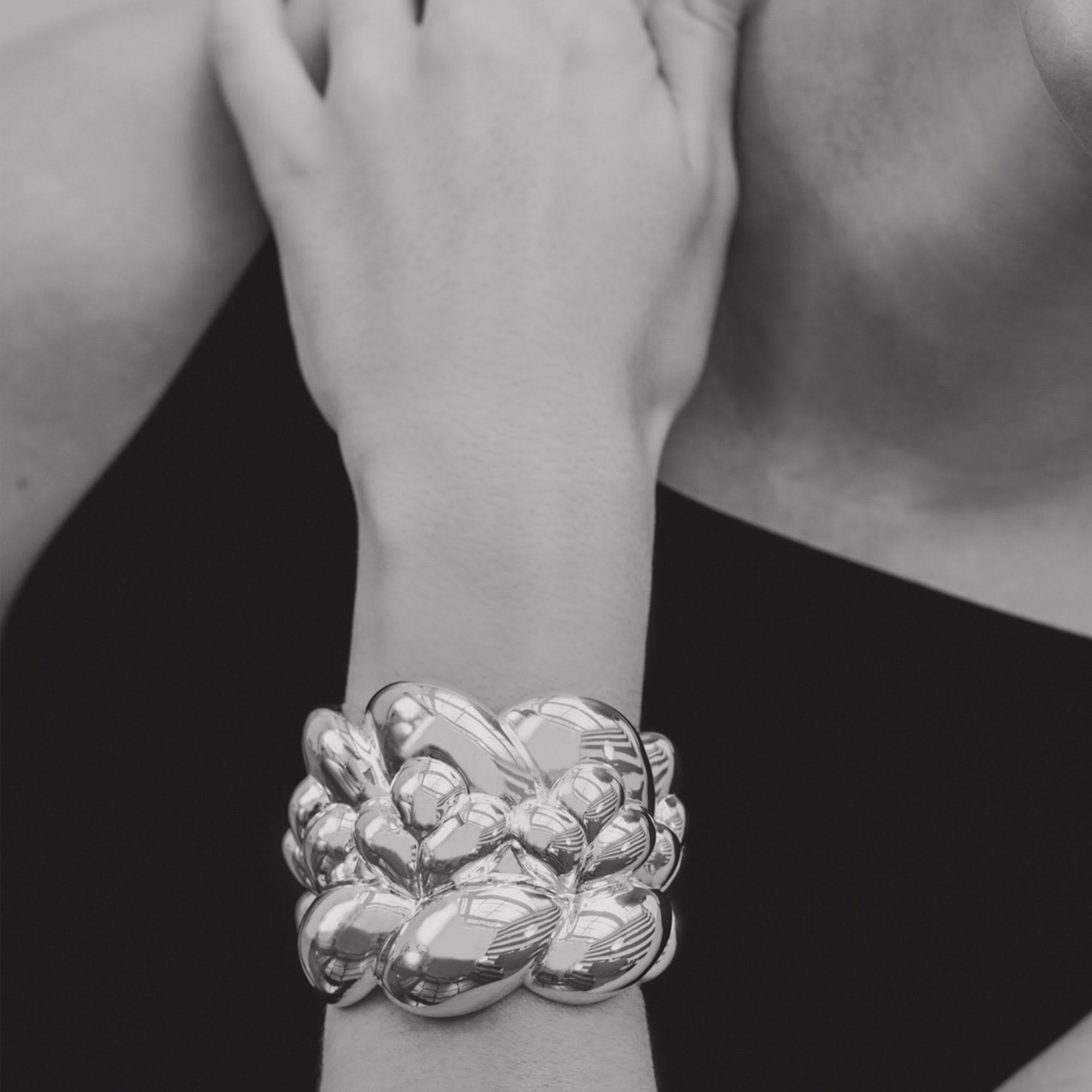 christofle bracelet manchette en argent massif 0