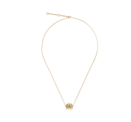 christofle sterling silver gilded 24 carats pendant necklace  0