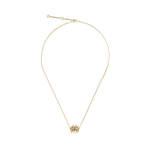 christofle sterling silver gilded 24 carats pendant necklace  0