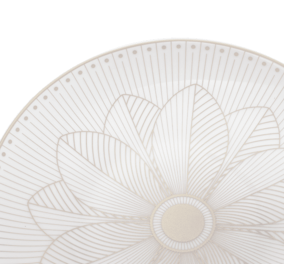 christofle porcelain bread plate platinum finish 1