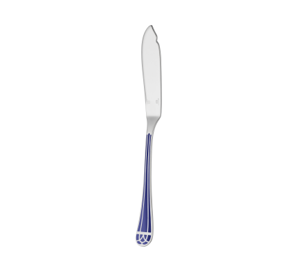 christofle silver-plated fish knife - marbled blue 1