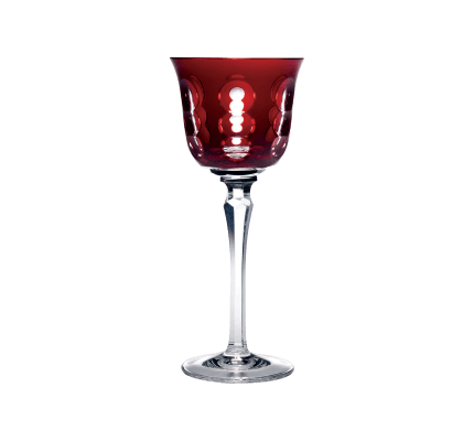 christofle red crystal wine glass 1