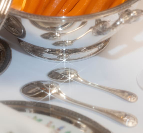 christofle dessert spoon malmaison  silver plated 4