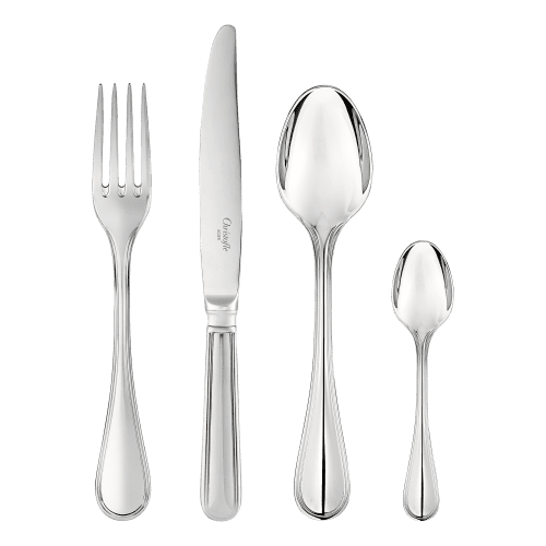 Christofle Albi Flatware Set for 12 People (48 Pieces) Stainless Steel