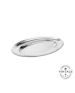 christofle Oval Plate 33 cm Bord Uni, Silverware - Vintage