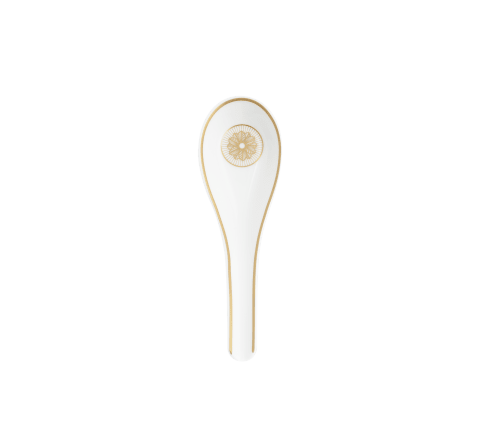 Porcelain Chinese Spoon Gold Finish