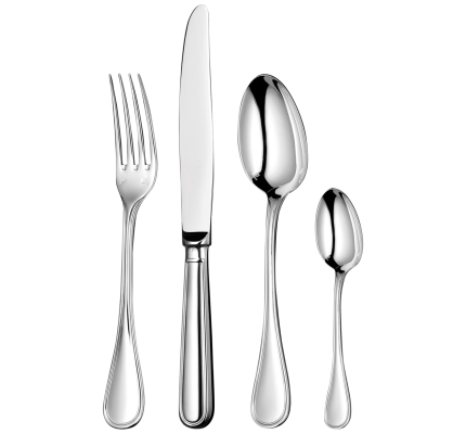 christofle 4-piece stainless steel flatware set 0