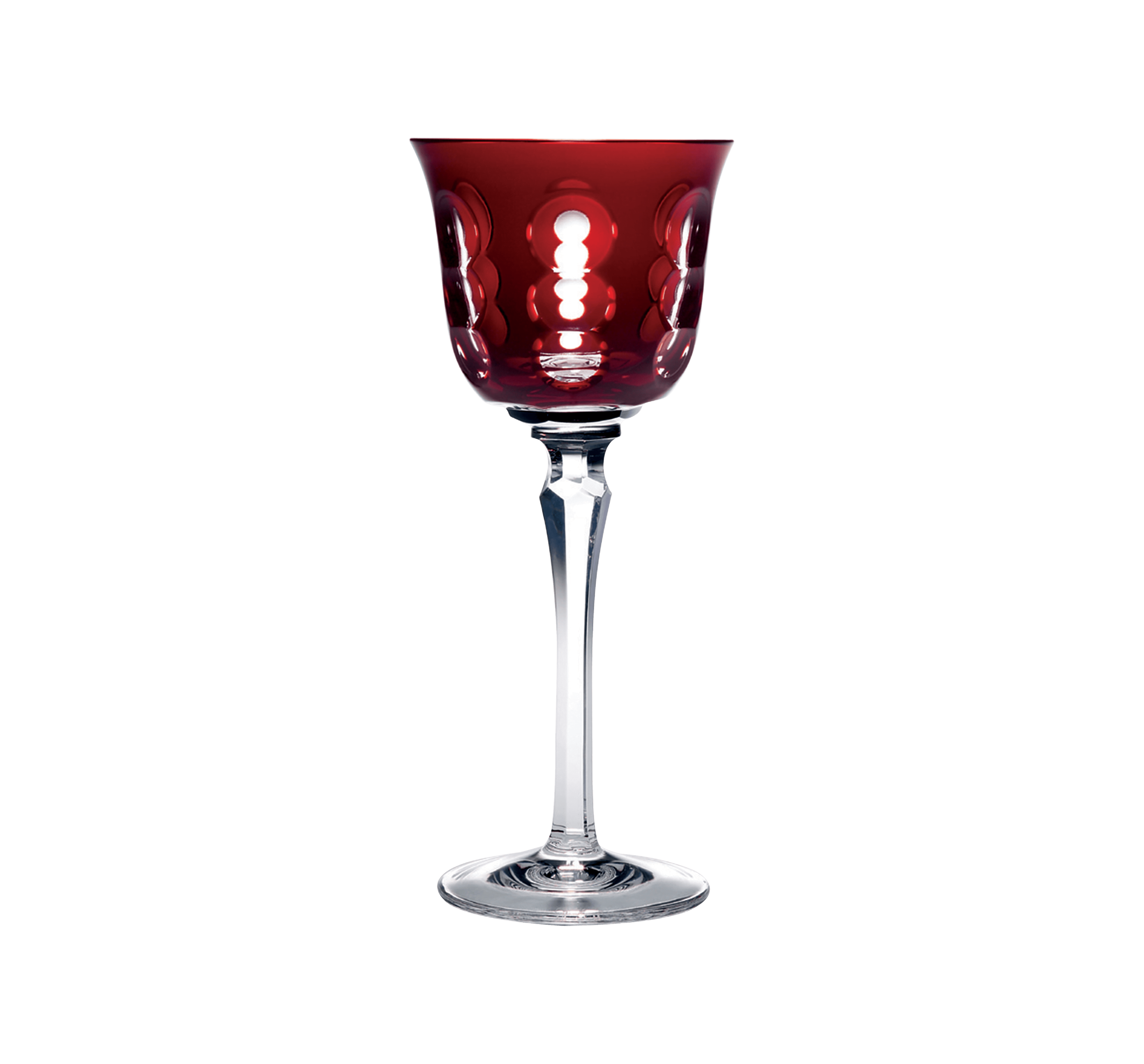 Crystal Clear Bowl Wine Drinking Glass with Fading Pastel — Red Co