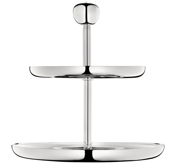 christofle 2-tier pastry stand  jardin d'eden  silver plated 0