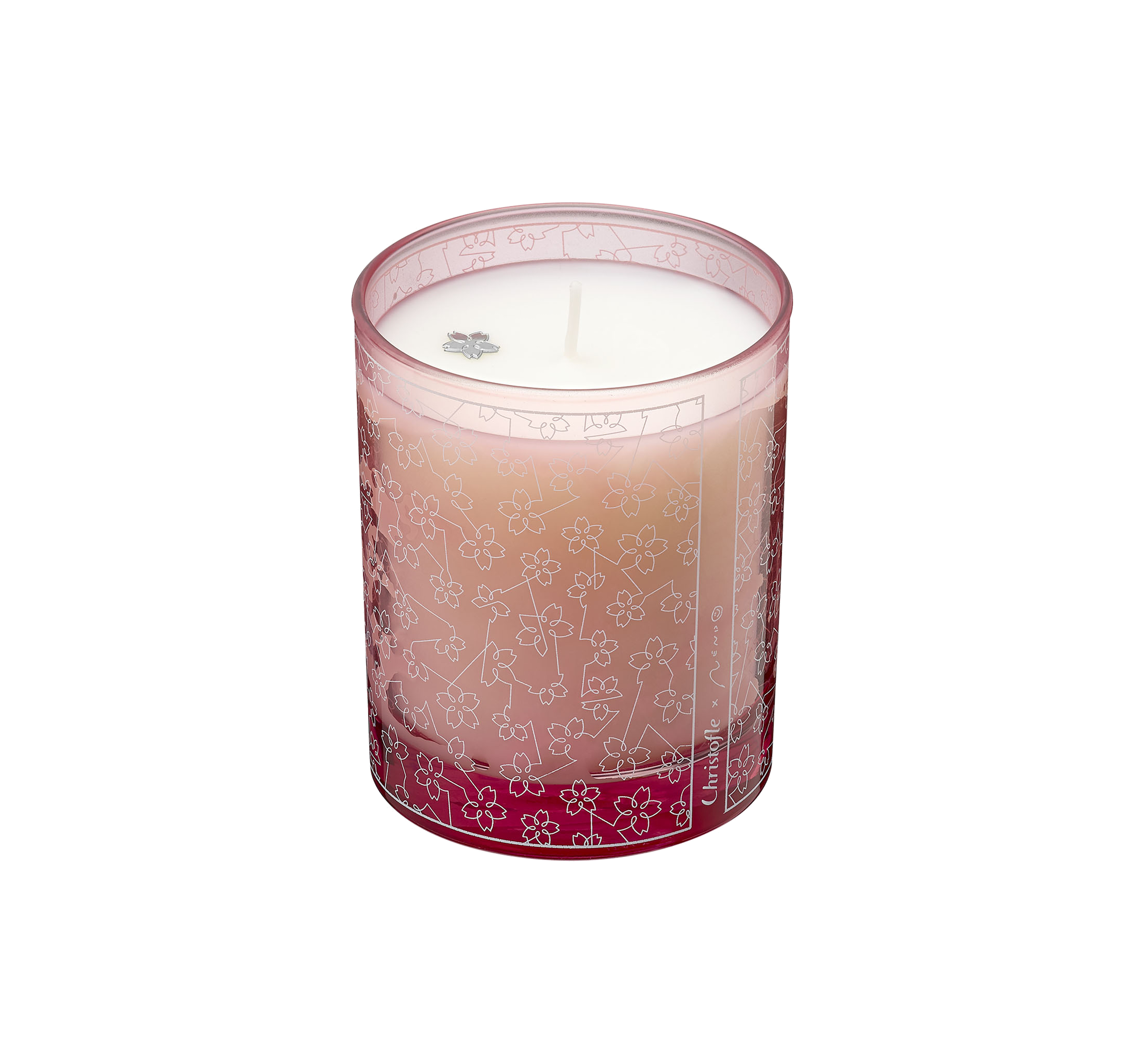 christofle small candle with flower decoration 1