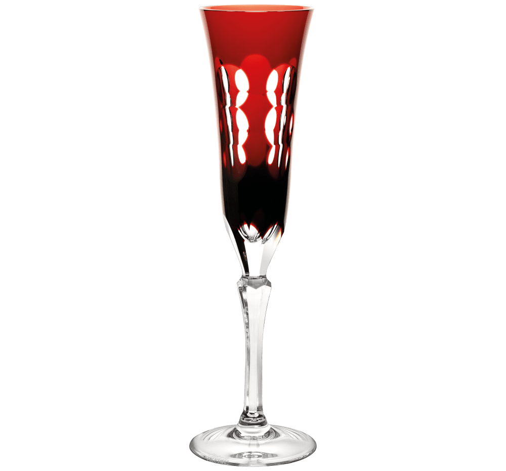 Champagne flute Red color 