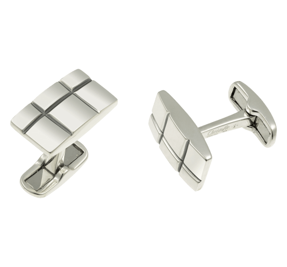 Boutons De Manchette Argent Massif – Design élégant – Occasion Très Bon état