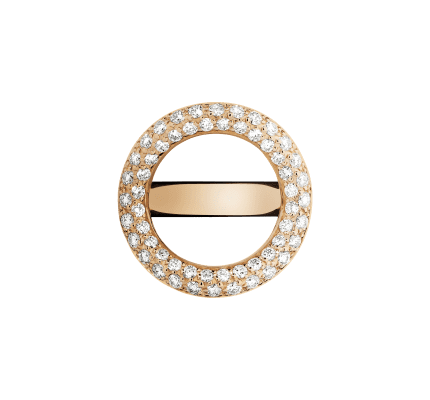 christofle 56 diamond bridge ring gold and diamants  1