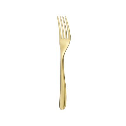 Gold Stainless Steel Dessert Fork
